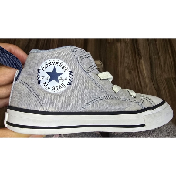 Converse Grey Canvas High Tops, Size 10 - Picture 9 of 11